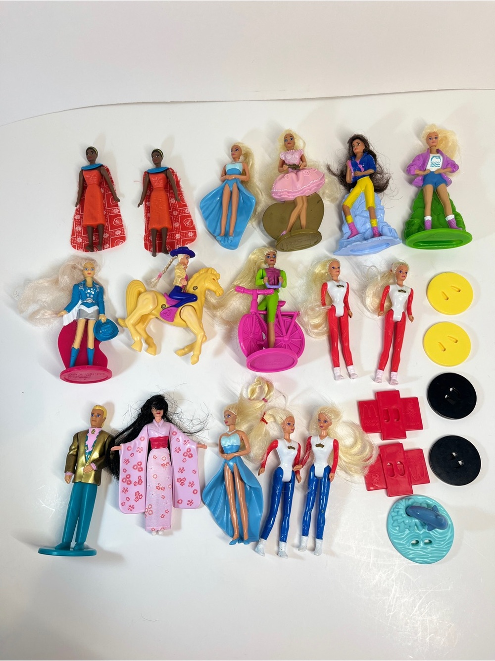 16 Vintage McDonald's Barbie Doll Lot Happy Meal Toy Set Collection 90s Ken